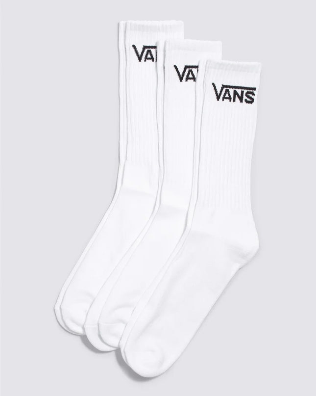 Vans Classic Crew Socks 3 Pack White US SIZE 6.5 - 9