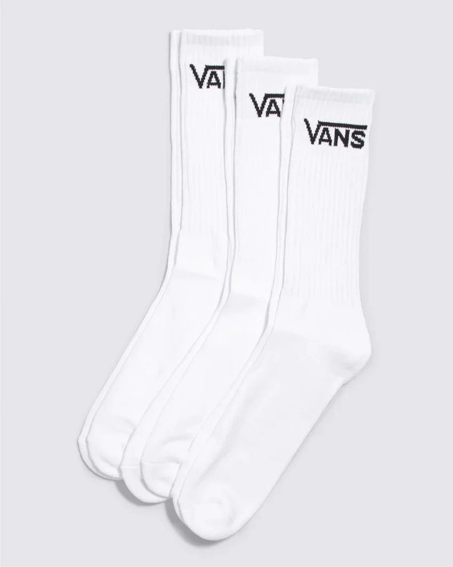 Vans Classic Crew Socks 3 Pack White US SIZE 9.5 - 13