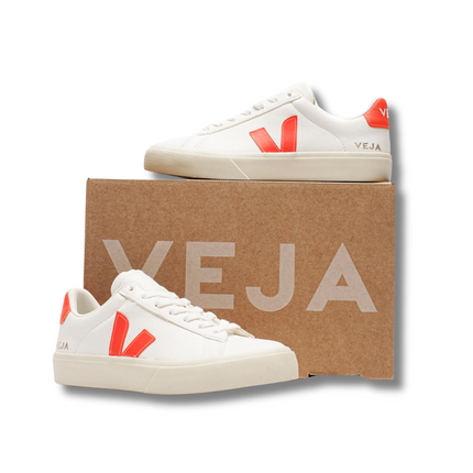 VEJA Campo - White Orange Fluo