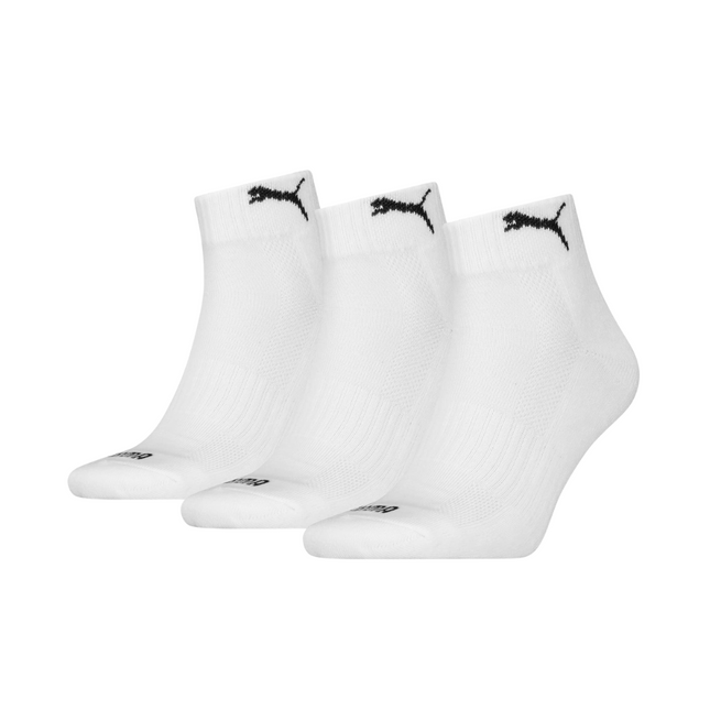 Puma Quarter Socks Unisex 3 Pack - White