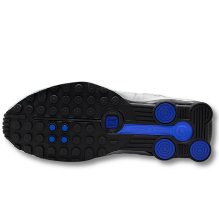 Nike Shox R4 Blue Tint Metallic Silver Women's Lifestyle Sneakers Outsole Pattern