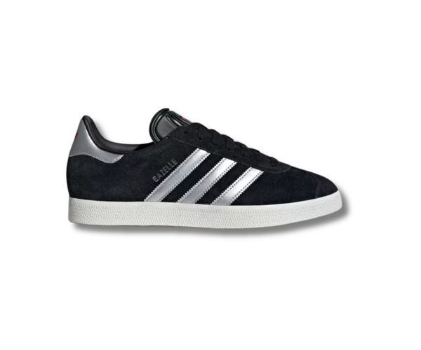Adidas Gazelle - Black Silver Metallic | The Back Wall
