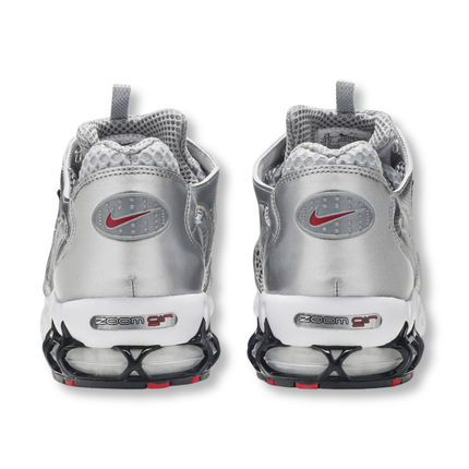 Nike Air Zoom Spiridon Cage 2 Metallic Silver Men's Lifestyle Sneakers Heel Details