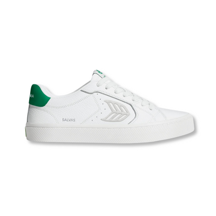 Cariuma Salvas Premium Leather - White Ice Green