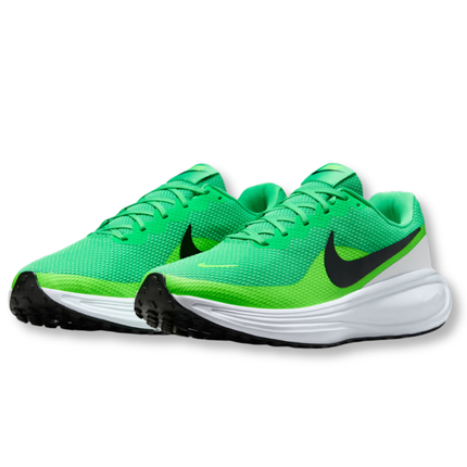 Nike Revolution 8 Green Shock Men's Running Sneakers Side Angle