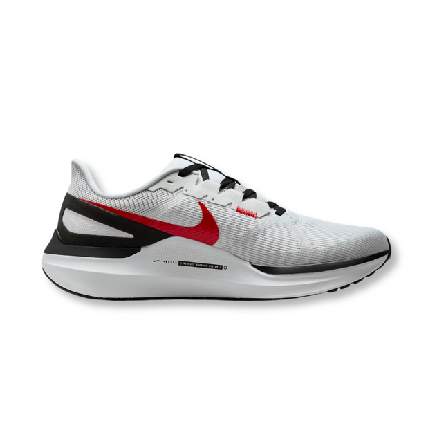 Niike Air Zoom Structure 25 White Fire Red Black