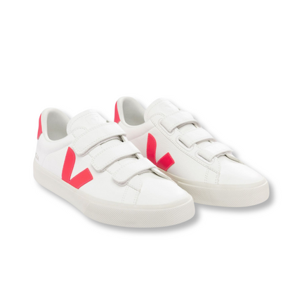 VEJA Recife White Rose Fluo Men's Women's Lifestyle Shoes Side Angle