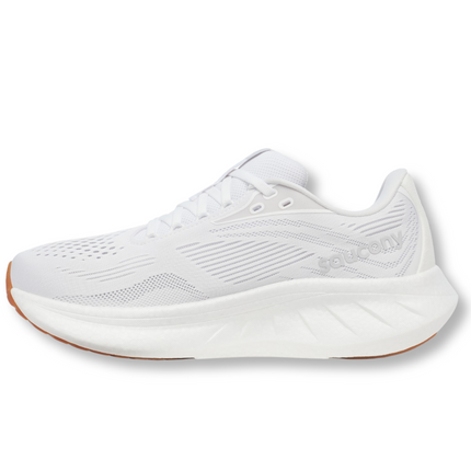 Saucony Ride 18 White Gum Women's Running Sneakers Side View