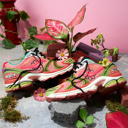 Saucony x Jae Tips Flowers Grow Uptown Progrid Triumph 4 Men's Lifestyle Sneakers Side Details