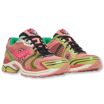 Saucony x Jae Tips Flowers Grow Uptown Progrid Triumph 4 Men's Lifestyle Sneakers Toe Details