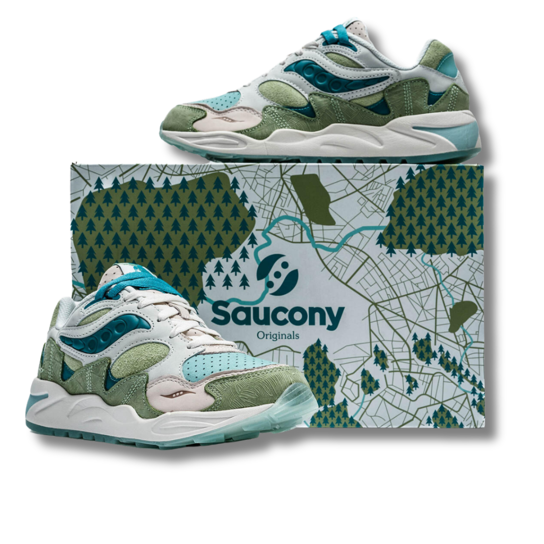 Saucony shop grid green