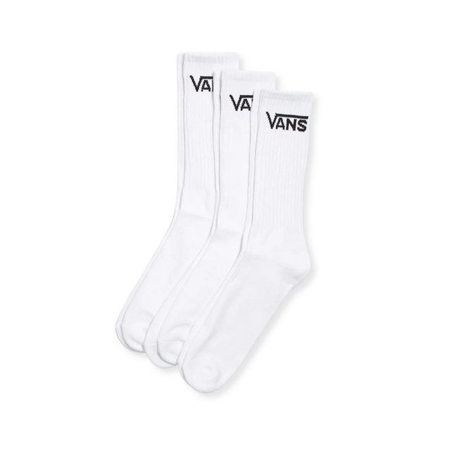 Vans Classic Crew Socks 3 Pack White US SIZE 9.5 - 13