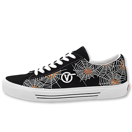 Vans Sid Spider Web Pattern Black Men's Lifestyle Sneakers Side View