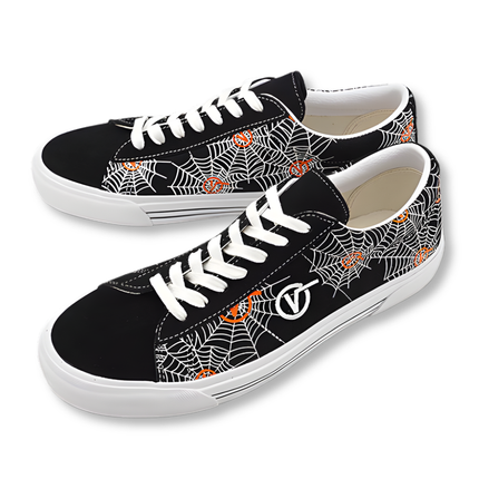Vans Sid Spider Web Pattern Black Men's Lifestyle Sneakers Side Angle