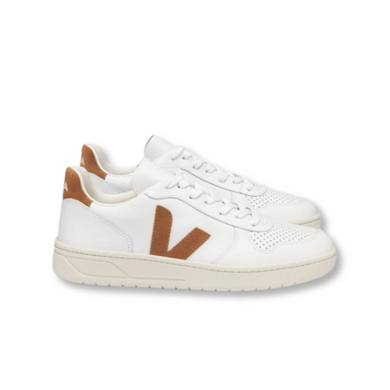 VEJA V-10 Leather - White Camel