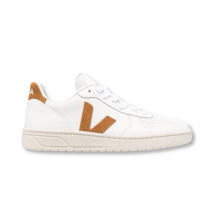 VEJA V-10 Leather - White Camel