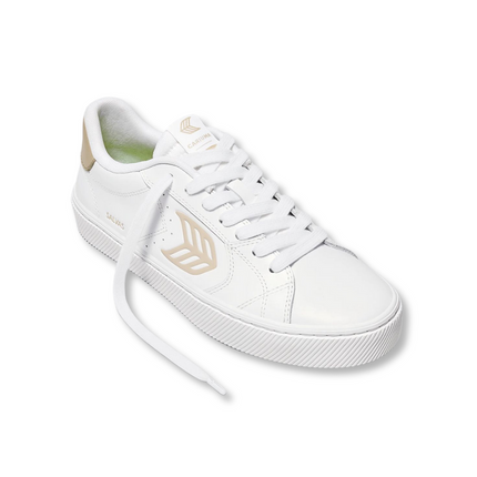 Cariuma Salvas Premium Leather - White Gold