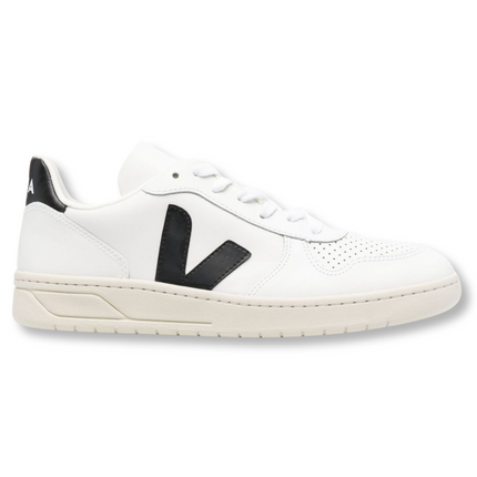 VEJA V-10 Leather - White Black