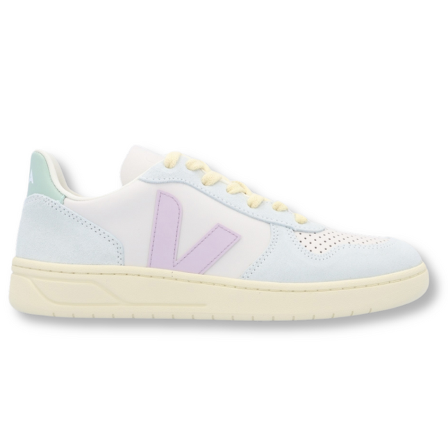 VEJA V-10 Leather - Gravel Parme Menthol