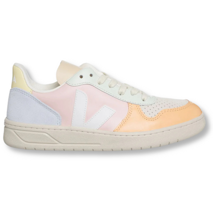 VEJA V-10 Leather - Petale White Multi