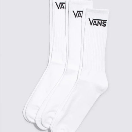 Vans Classic Crew Socks 3 Pack White US SIZE 9.5 - 13